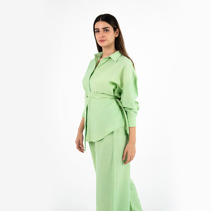 Light Green Oversize Linen Set