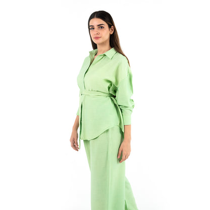 Light Green Oversize Linen Set