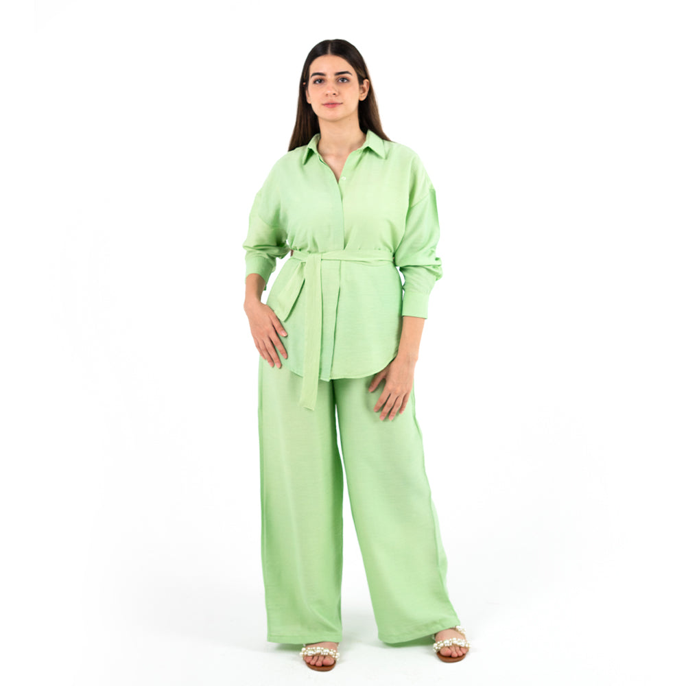 Light Green Oversize Linen Set