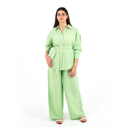 Light Green Oversize Linen Set