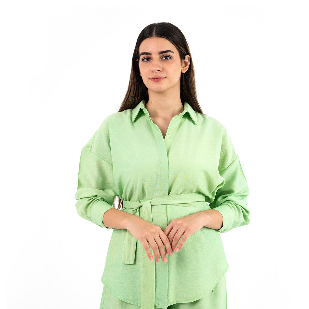 Light Green Oversize Linen Set