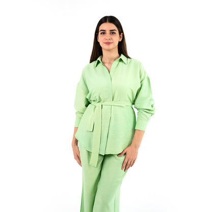 Light Green Oversize Linen Set