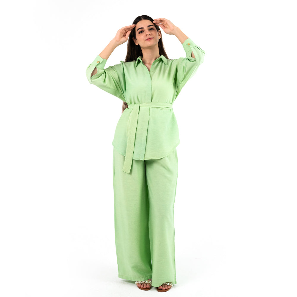 Light Green Oversize Linen Set