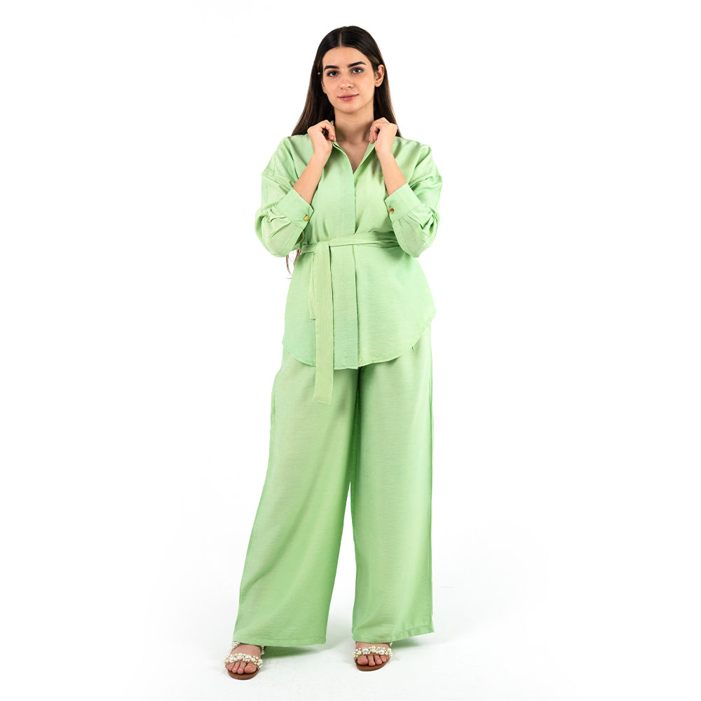 Light Green Oversize Linen Set